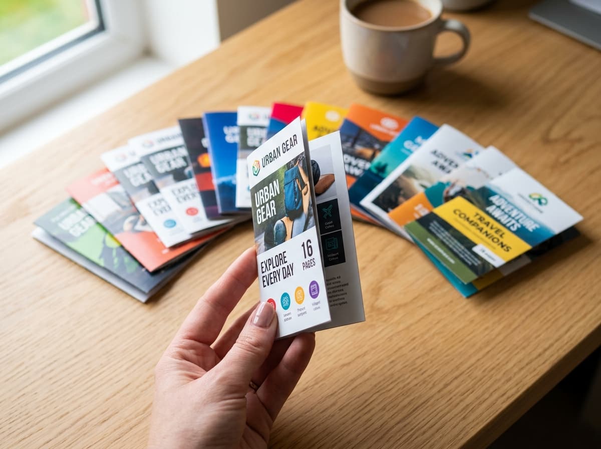 Folded 250 GSM A4 and A8 art card brochures - Slide 3