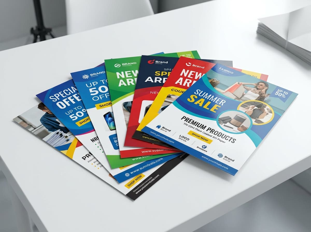 Commercial art paper flyers and leaflets in 130 and 170 GSM - Slide 2