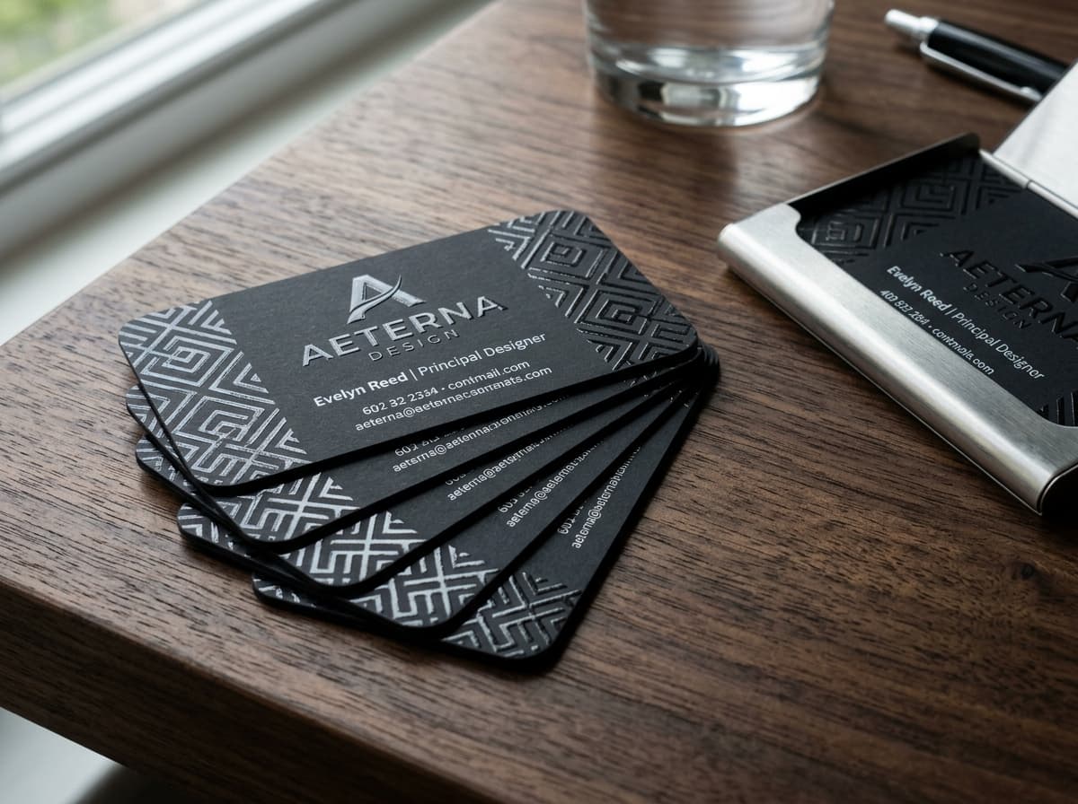 Luxury visiting cards with thermal matt and spot UV - Slide 6