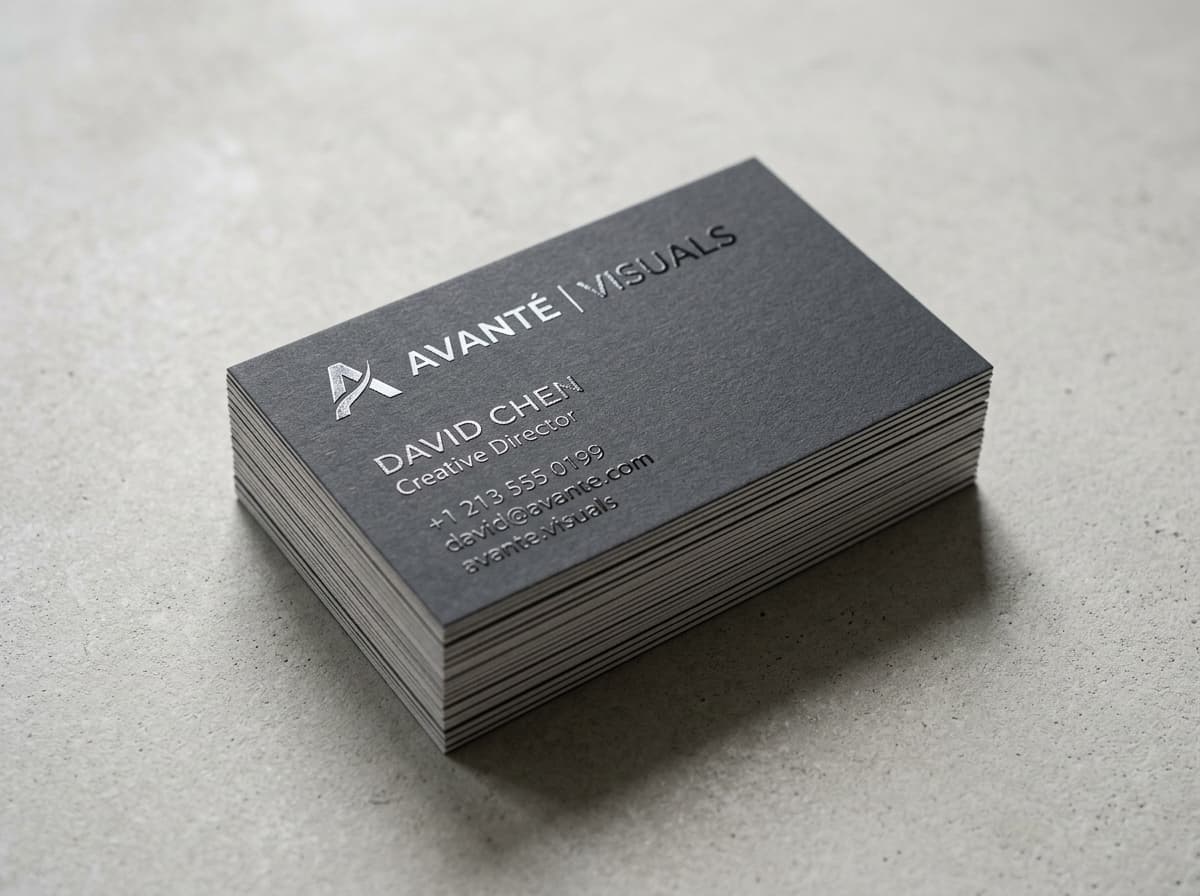 Luxury visiting cards with thermal matt and spot UV - Slide 1